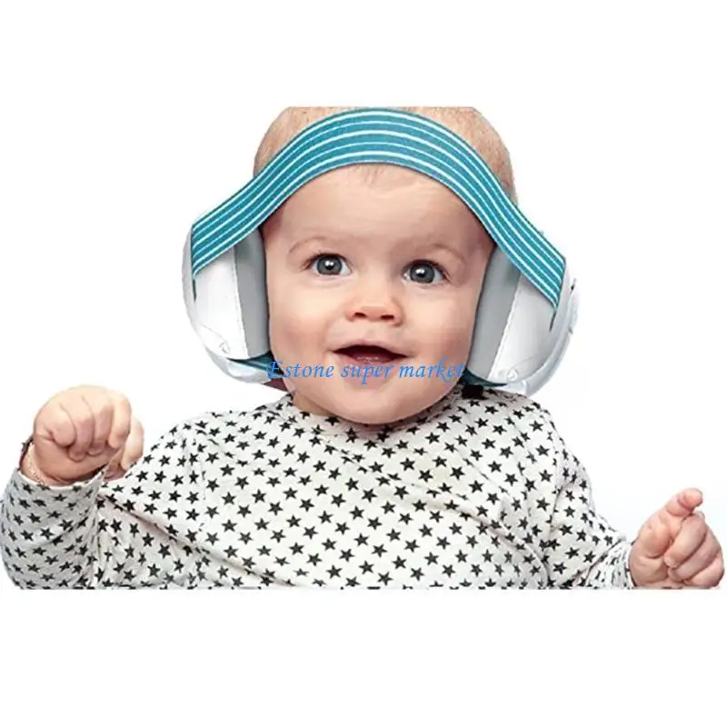 

090B Baby Ear Defender Adjustable Ear Muffs Soft Elastic Headband Design Noise Reduction Earmuffs for Infants and Toddlers