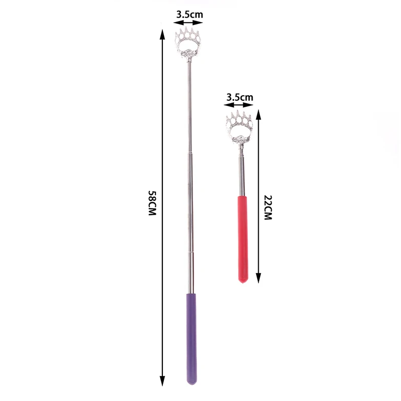 Práctico agarre de mano retráctil, herramientas de masaje de cinco dientes, rascador de espalda, dispositivo de rascado para ancianos, agarre de