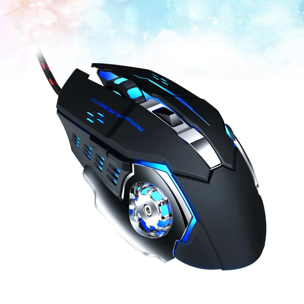 

1pc Wired Gaming Mouse Premium Ergonomic Usb Computer Mouse For Pc Laptop Desktop Plug Play Black