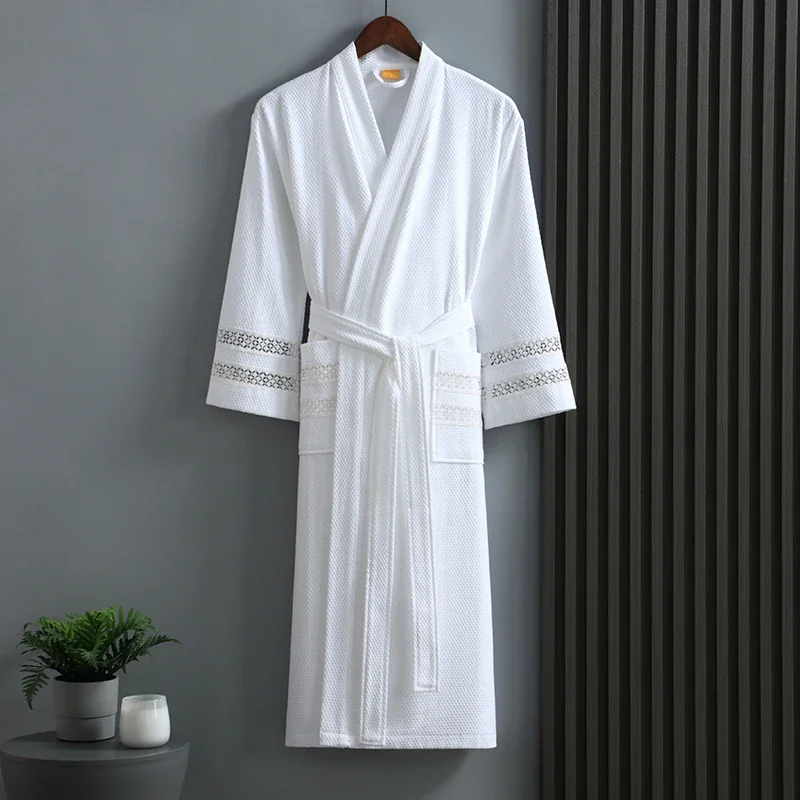 

Hotel bathrobe pure cotton women's four seasons universal absorbent quick-drying adult bathrobe beauty salon special nightg