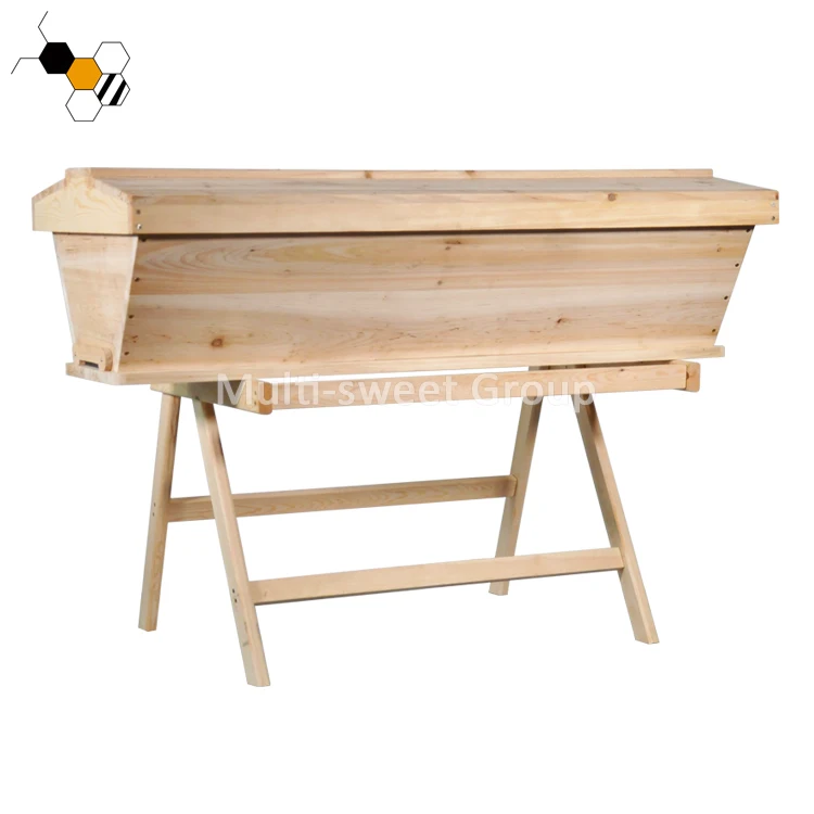 

24 Frames Wooden Horizontal Langstroth Top Bar Beehive, Bee Raising Hive