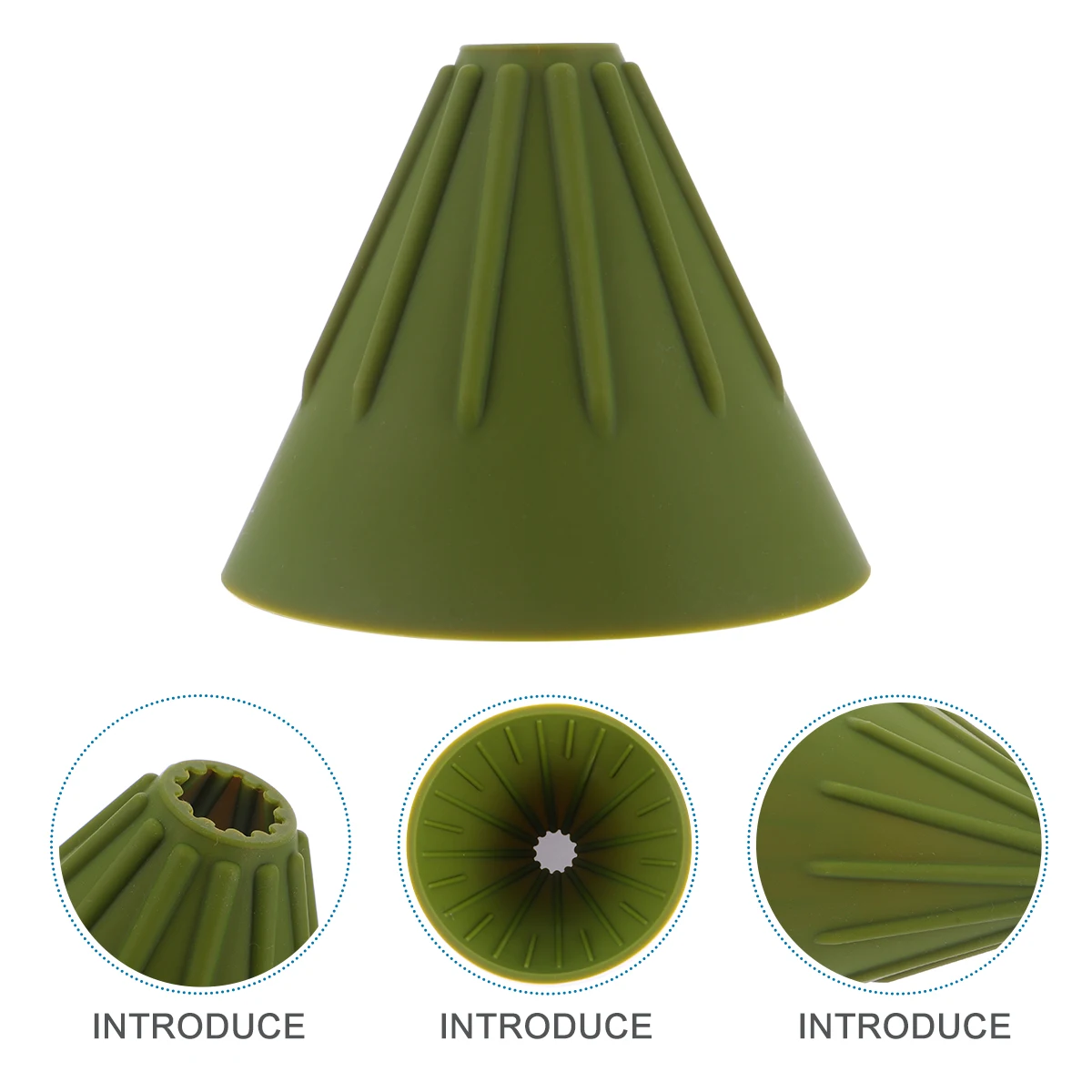 

Cone Coffee Funnel Practical Silica Gel Filter Big Mouth Filters Green for Kitchen
