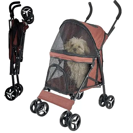 Chariot portable pour animaux de compagnie avec 4 roues, porte-animaux, extérieur, voyage gratuit, nouveauté