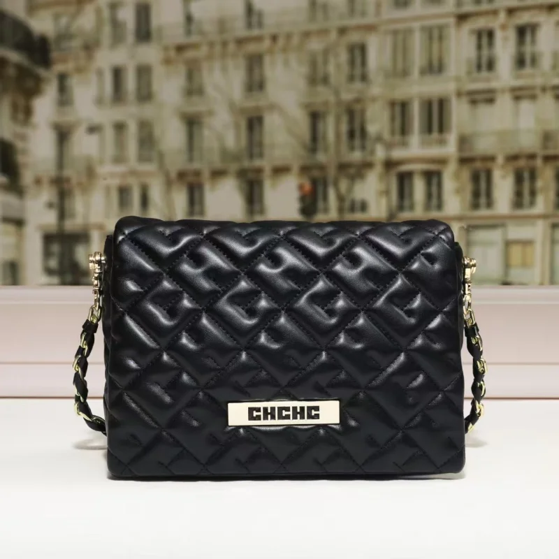 

CHCH оригинальная дизайнерская сумка через плечо с ромбовидным узором для женщин, роскошная сумка с клапаном и ремешком-цепочкой, брендовая сумка на плечо