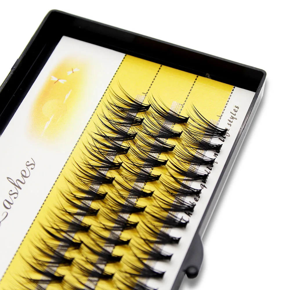 Schwarze 60 Bündel Nerz-Einzelwimpernverlängerungen Natürliche DD Seidenwimpern Weiche Cilos 3D Volumen-Wimpern – Detail 11