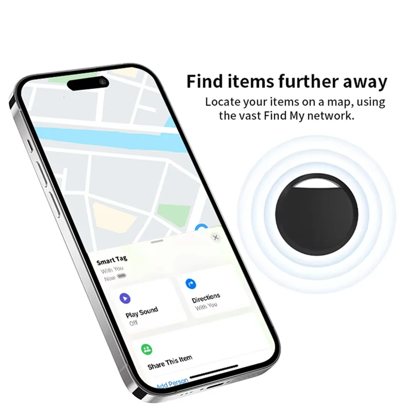 ABMF-Mini GPS Tracker System 5Pcs Set For Iphone Find My App Smart Bluetooth Locator Child Finder Anti-Loss Pet Collar Device