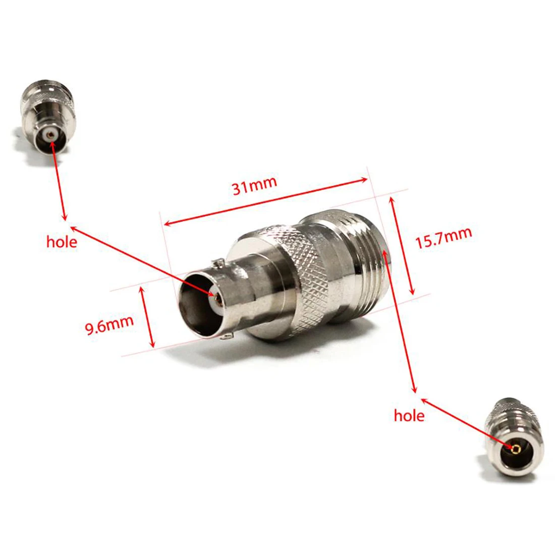 1 Buah N Jack Betina Ke BNC Jack Betina RF Konektor Konverter Adaptor Coax Lurus Berlapis Nikel Baru untuk Wifi