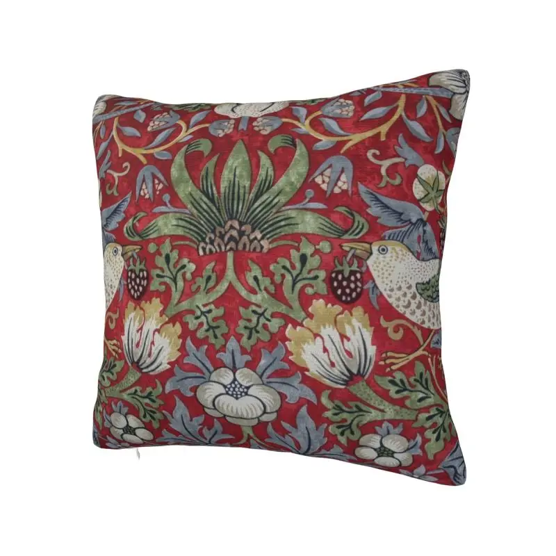 Custom Luxury Strawberry Thief By William Morris Cushion Cover Velvet Vintage Bohochic Floral Pillow Case Home Decorative