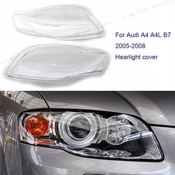 Car Headlamp Cover For Audi A4 B7 S4 RS4 2005-2008 Headlight Lens Glass Cover Transparent Lampshade Shell Lens Covers