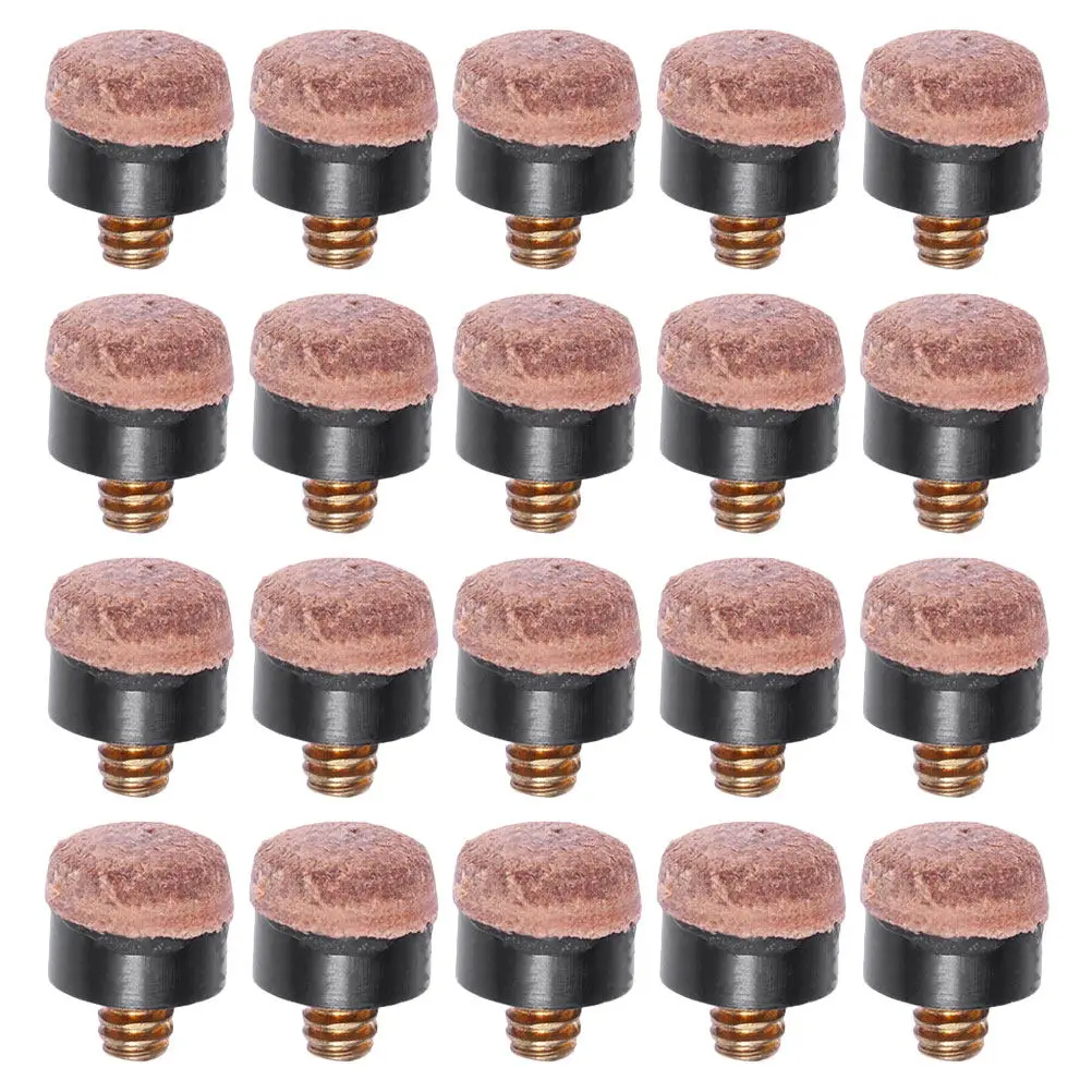 

High Density PU Pool Cue Tips Brown Replacement Kit Snooker Billiards Stick Repair and Maintenance Tip Cue Pool