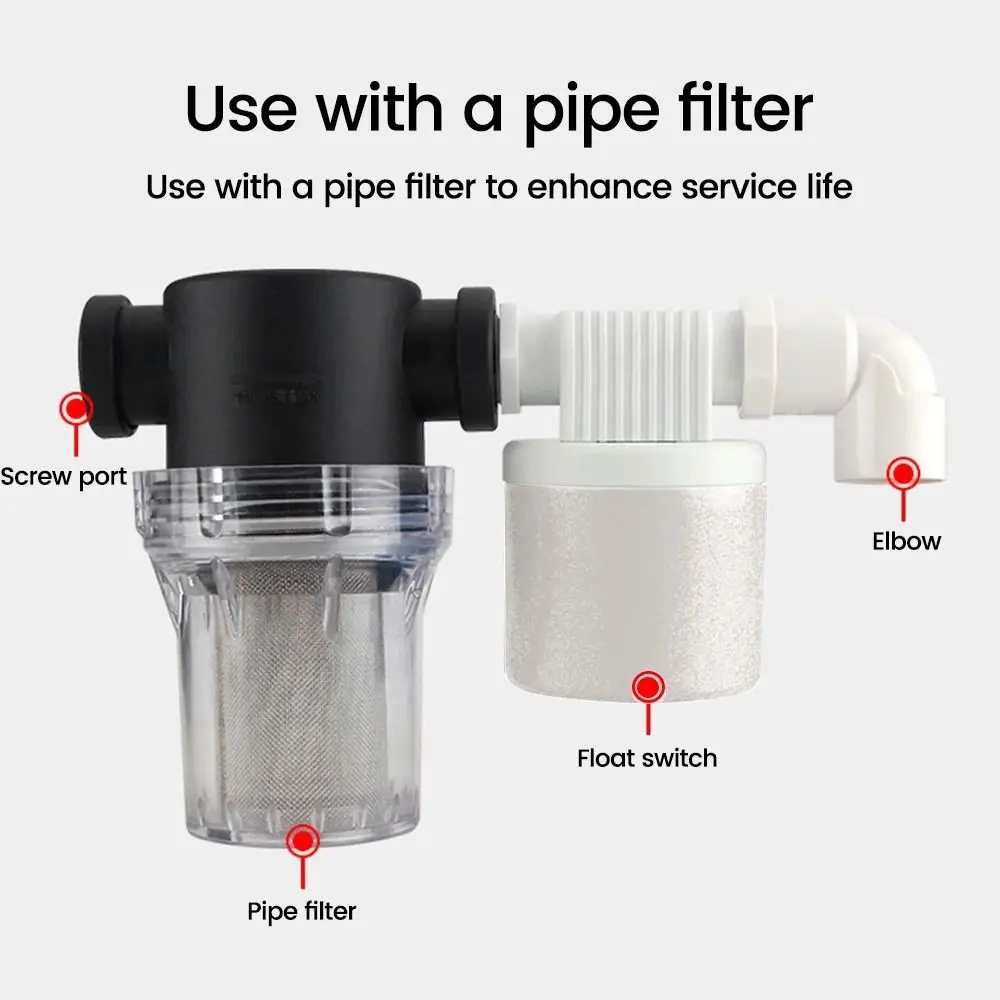 1Pcs Straight-Through Floating Ball Valve Male Thread Inside Plug-in Water Level Control Valve 1/2" 3/4" 1" Tank Valve