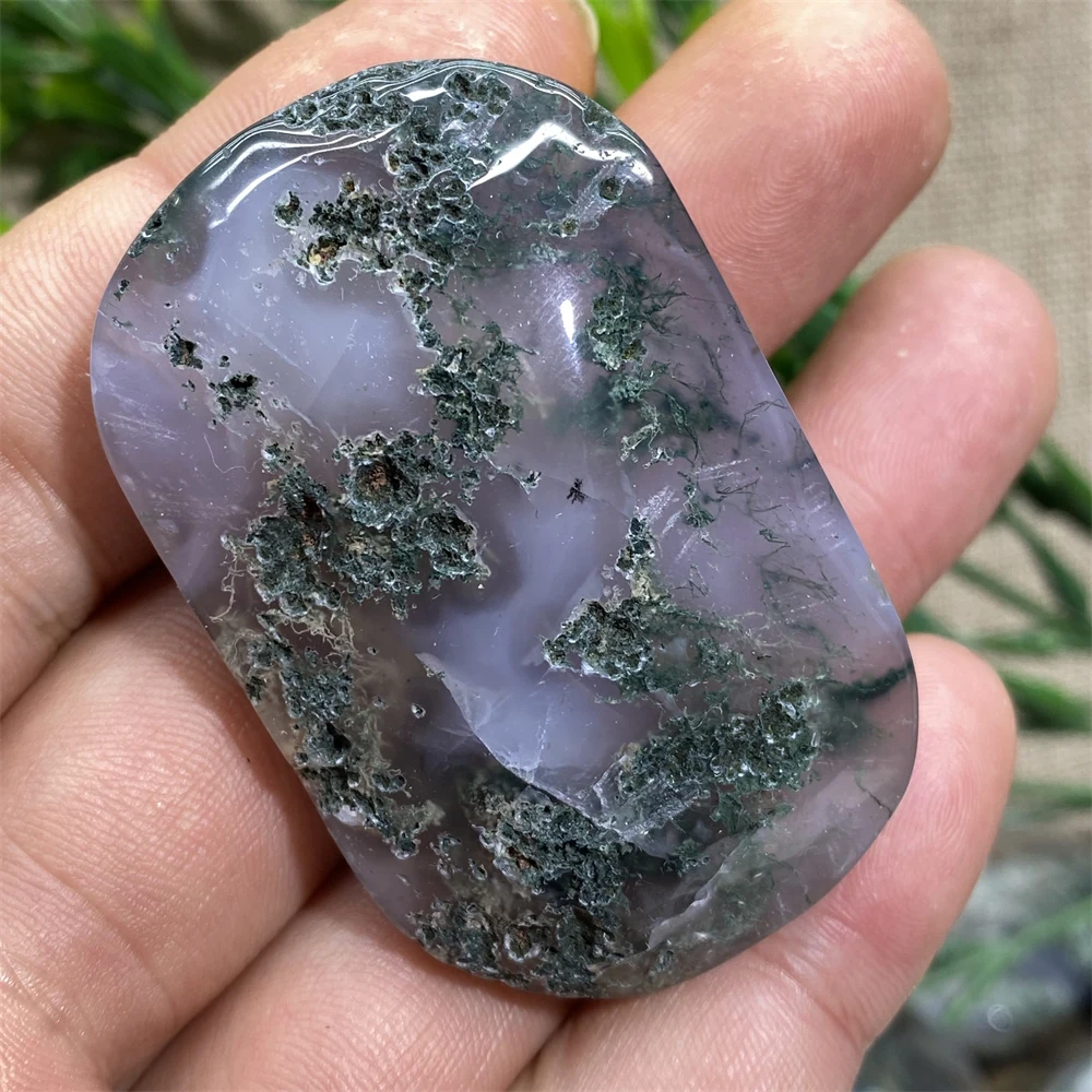 Green Moss Agate Stone Natural Crystals Healing Reiki Wicca Palm Meditation Garden Minerals Ornaments For Home Decoration