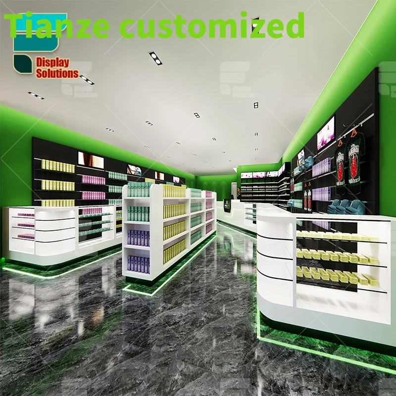 

(customized)Smoke Shops Furniture Supplies Counter Display Smoke Shop Showcase