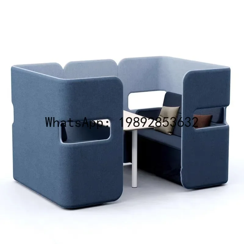 

4-10 high-back reception sofa set - private lounge seating with elevated booths