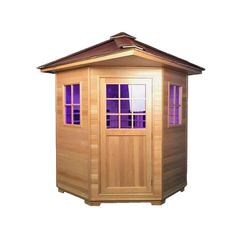 3-4 people Garden Canadian Hemlock/Cedar Outdoor Far Infrared Sauna
