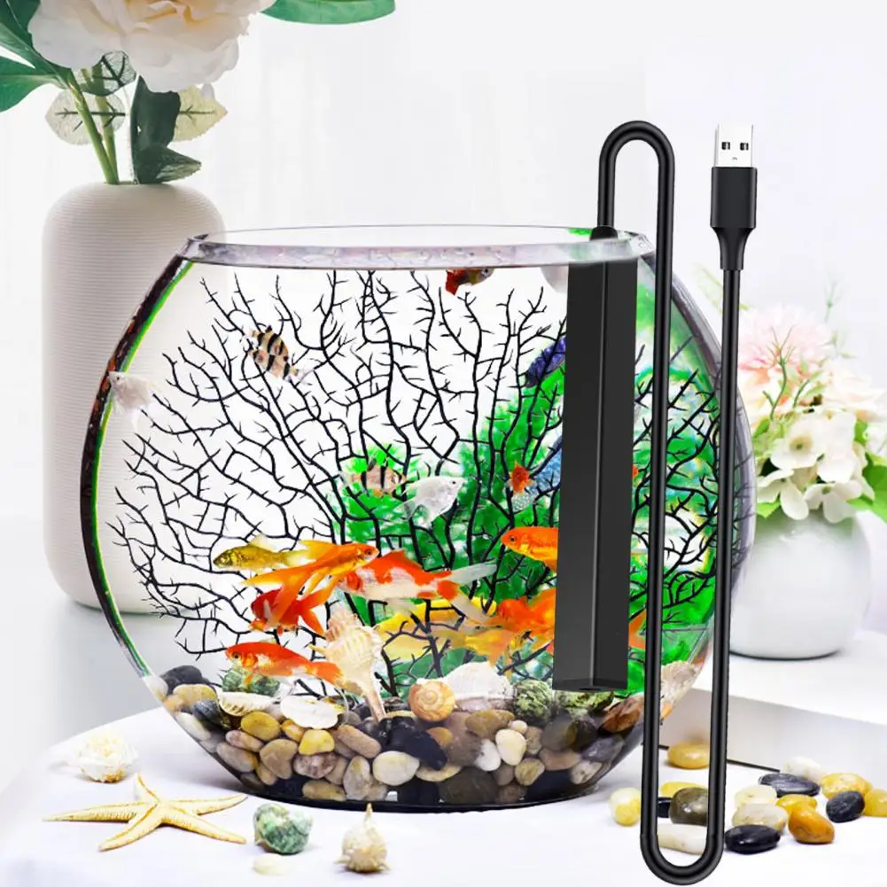 Fish Tank Heating Rod USB Charging Waterproof Heating Fish Tank 5W Fish Tank Heating Rod Submersible Heater Fish Tank Heater