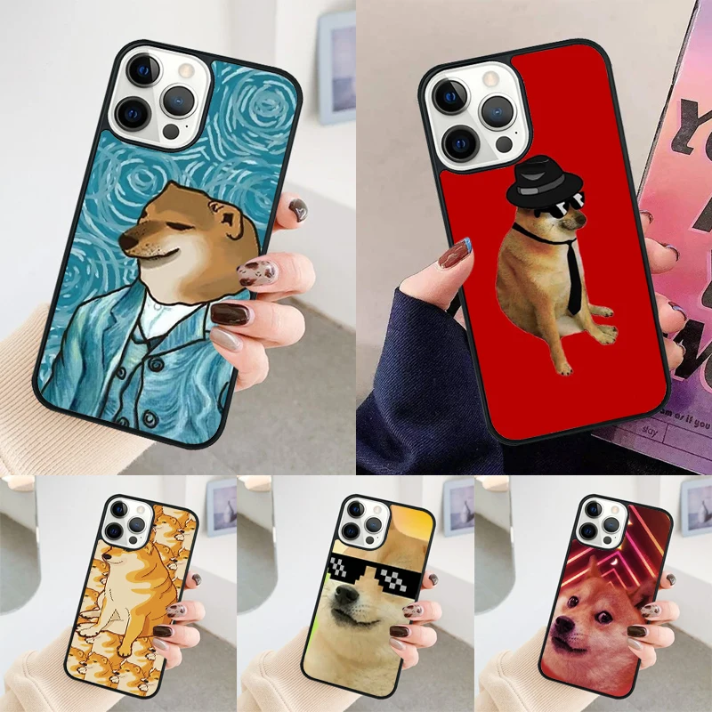 Cheems Shiba Inu Doge Meme phone case Cover For iPhone 14 15 16 Pro Max SE 2020 For apple 11 12 13 Pro Max Mini 7 8 Plus