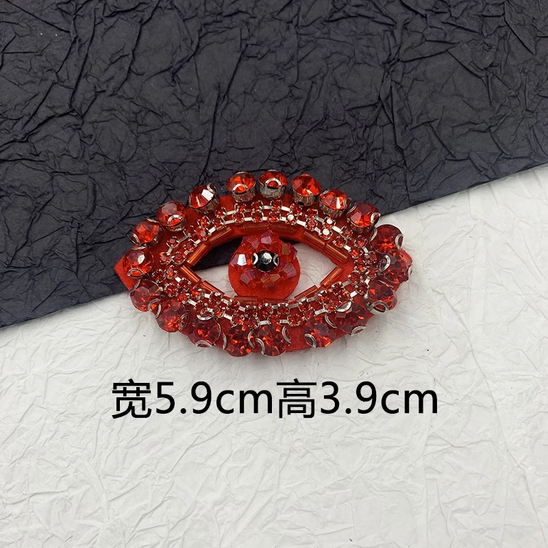 3D Handmade Unique Embroidery Diamond Pearl Colorful Eyeball Fashion Patches For Hats  DIY Sewing Accessories Punk Decoration