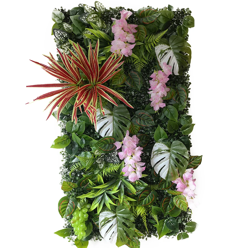 3d neue 50*100cm künstliche Pflanze Rasen Gras Wand paneel Hochzeit Hotel Hintergrund subtropische Pflanze Garten dekoration – Detail 8