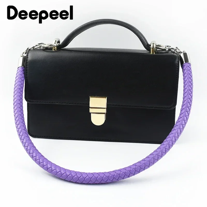1Pc 30/40/50/60cm Women's Bags Shoulder Straps Weave Leather Rope Handbag Handles DIY Handmade Replace Chain Bag Accessories