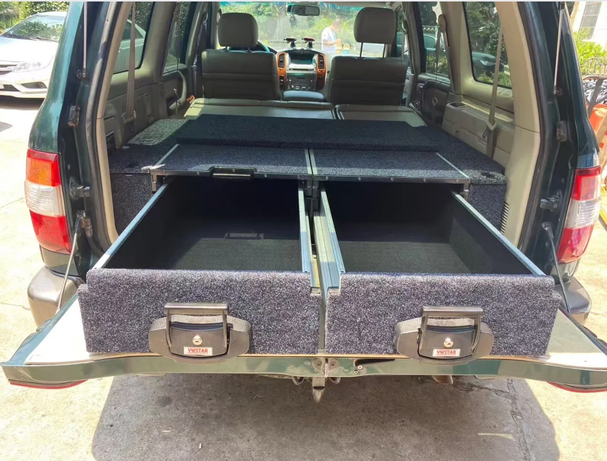 High Quality 4x4 Offroad Rear Storage Tool Boxes Sliding Drawer System For FJ Cruiser 2011+