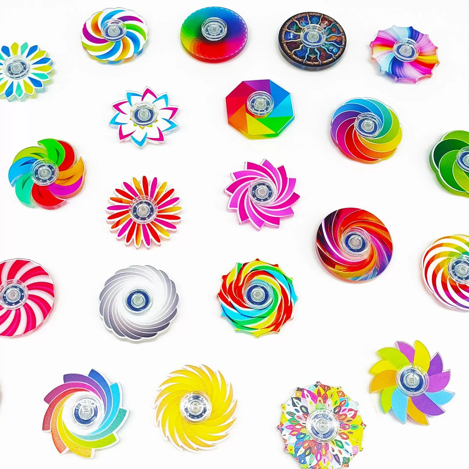 5/10/20pcs Mini Ranbow Fidget Spinner Sensory Stress Relief Toys Kids Birthday Party Favor Classroom Prize Goodies Bags Stuffer