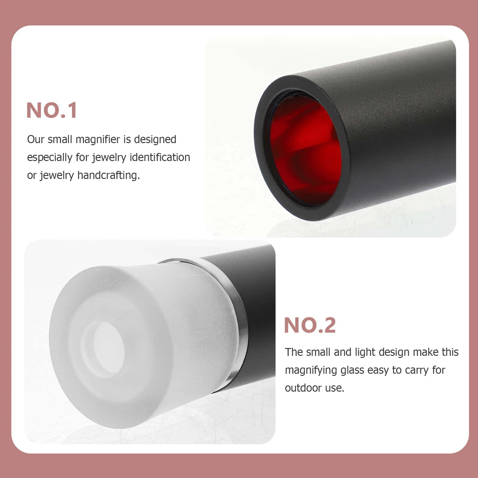 

Diamond Detection Magnifying Glass Jewelry Loupe Portable Handheld Amplifier For Gemstone Identification Small Lighted