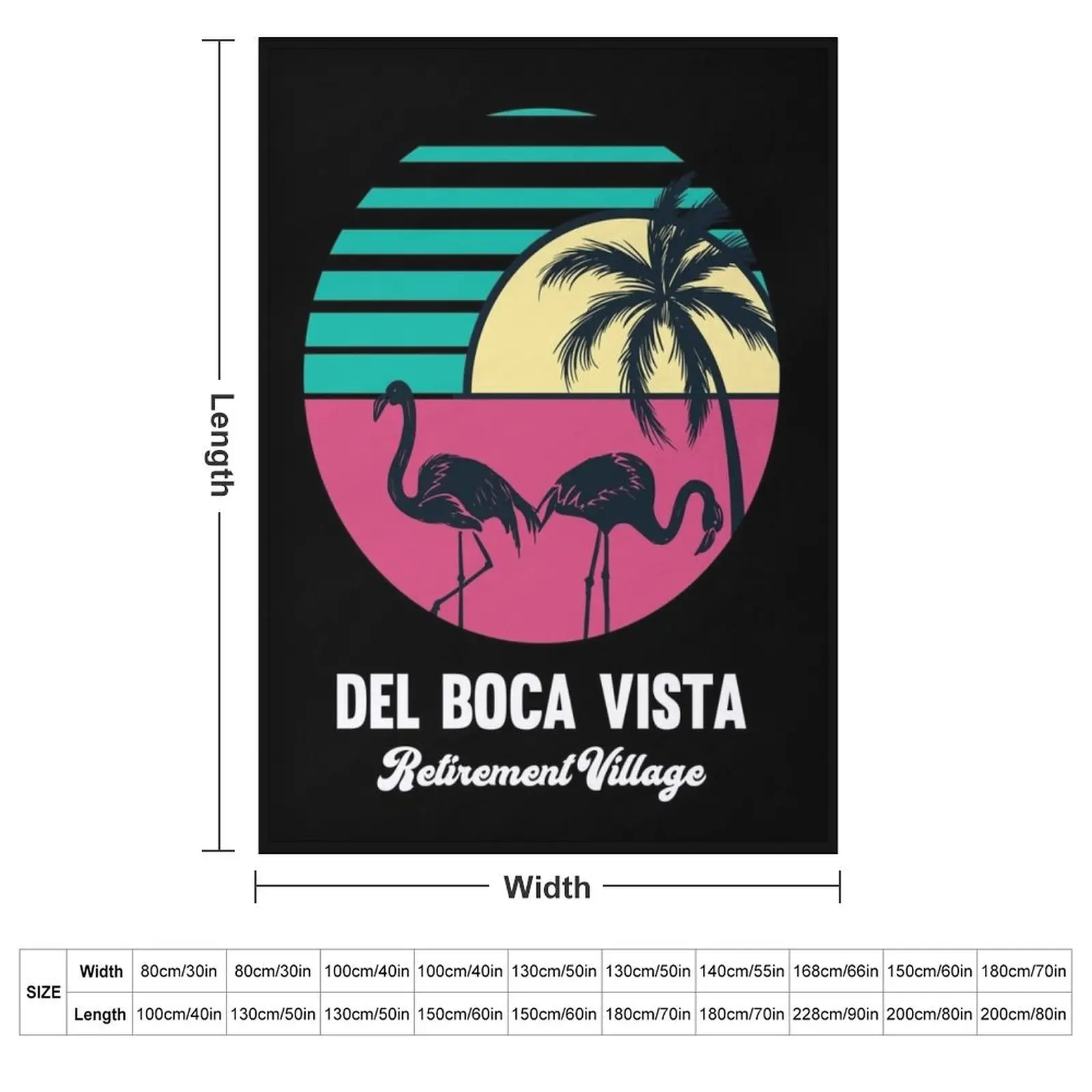 Del Boca Vista Retirement Village Throw Blanket Flannels wednesday Blankets