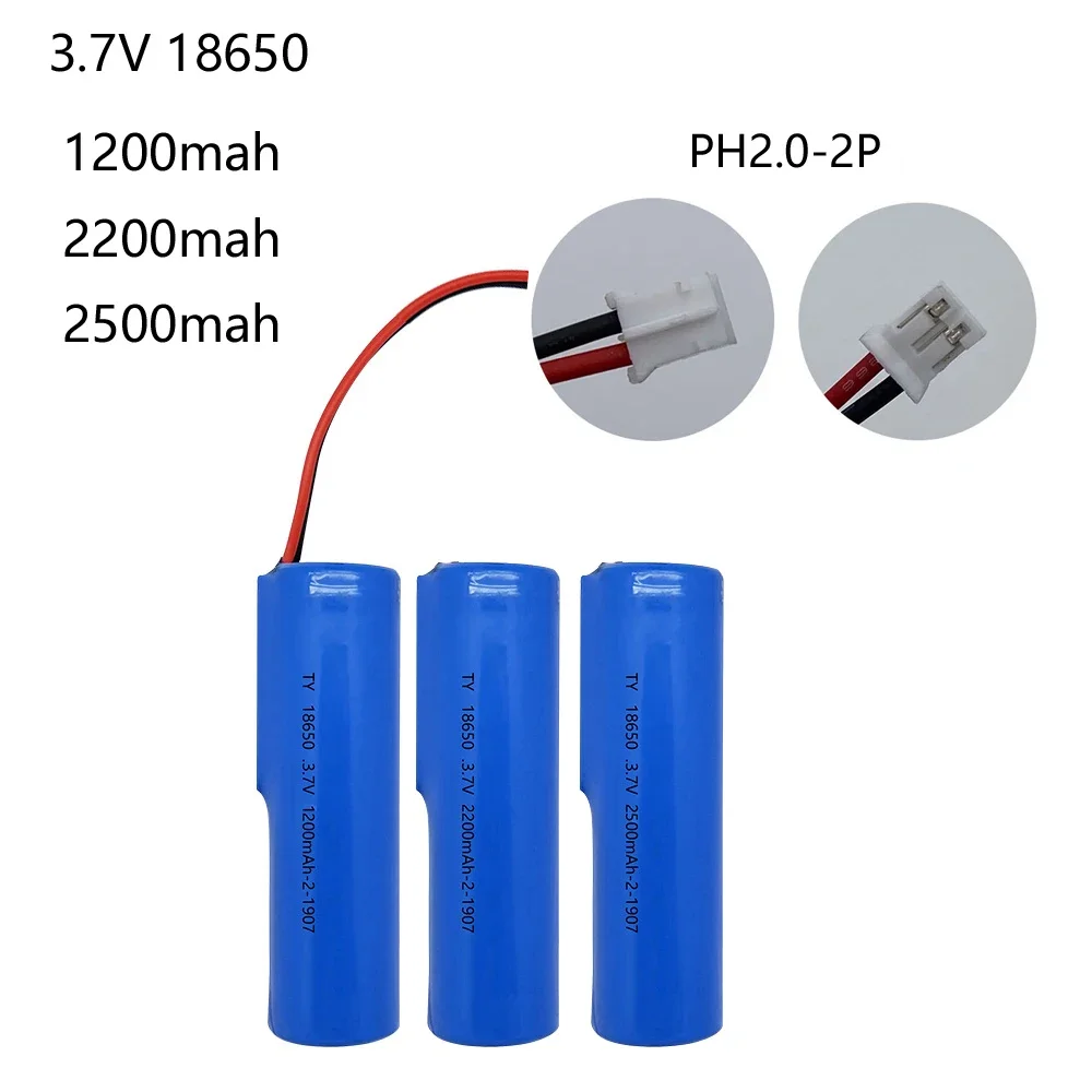 3.7V 18650 1200mah 2200mah 2500mah Lithium Battery for Flashlight Bluetooth speaker Hair Clipper K5 Disinfection Gun Led Light