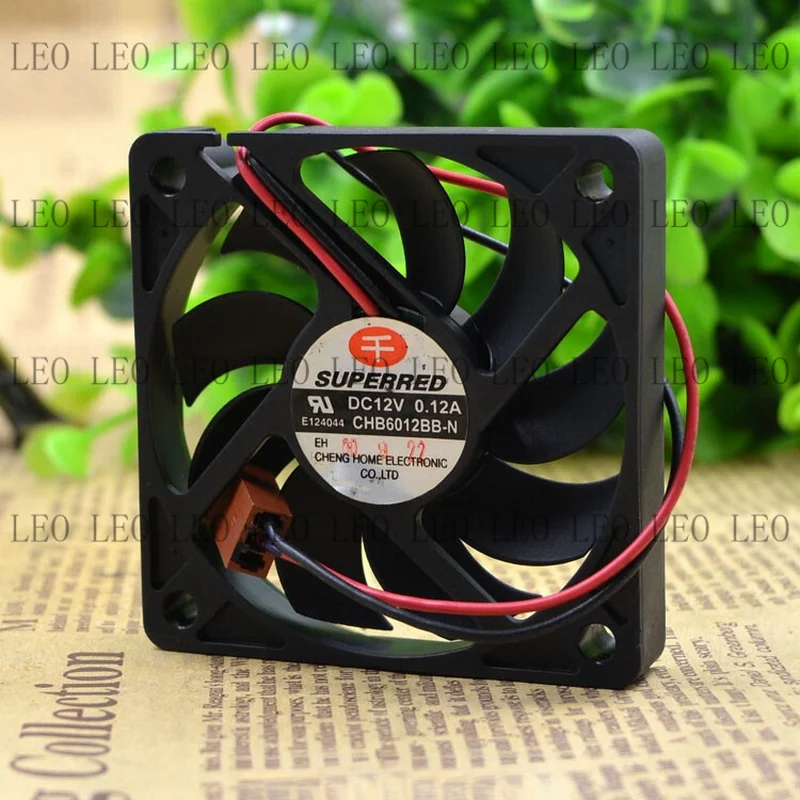 MY For SUPERRED Fan CHB6012BB-N DC 12V 0.12A 2 Wire 60*60*10MM