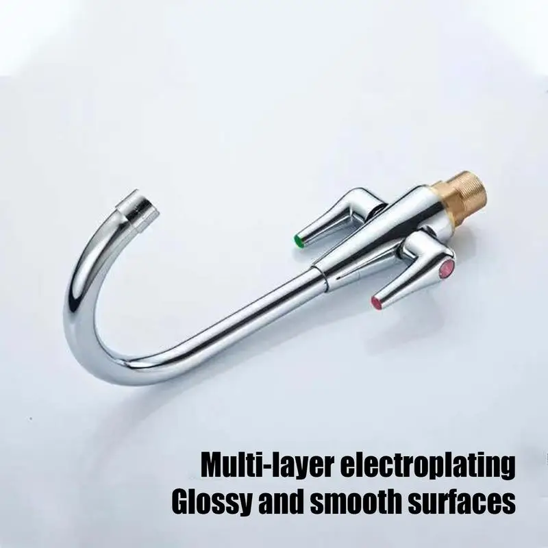 Смесители для кухни с двумя ручками, 2-ручный кухонный смеситель для автофургона, аксессуары для дома и сада для семьи, ванной комнаты, сада, коммерческих друзей