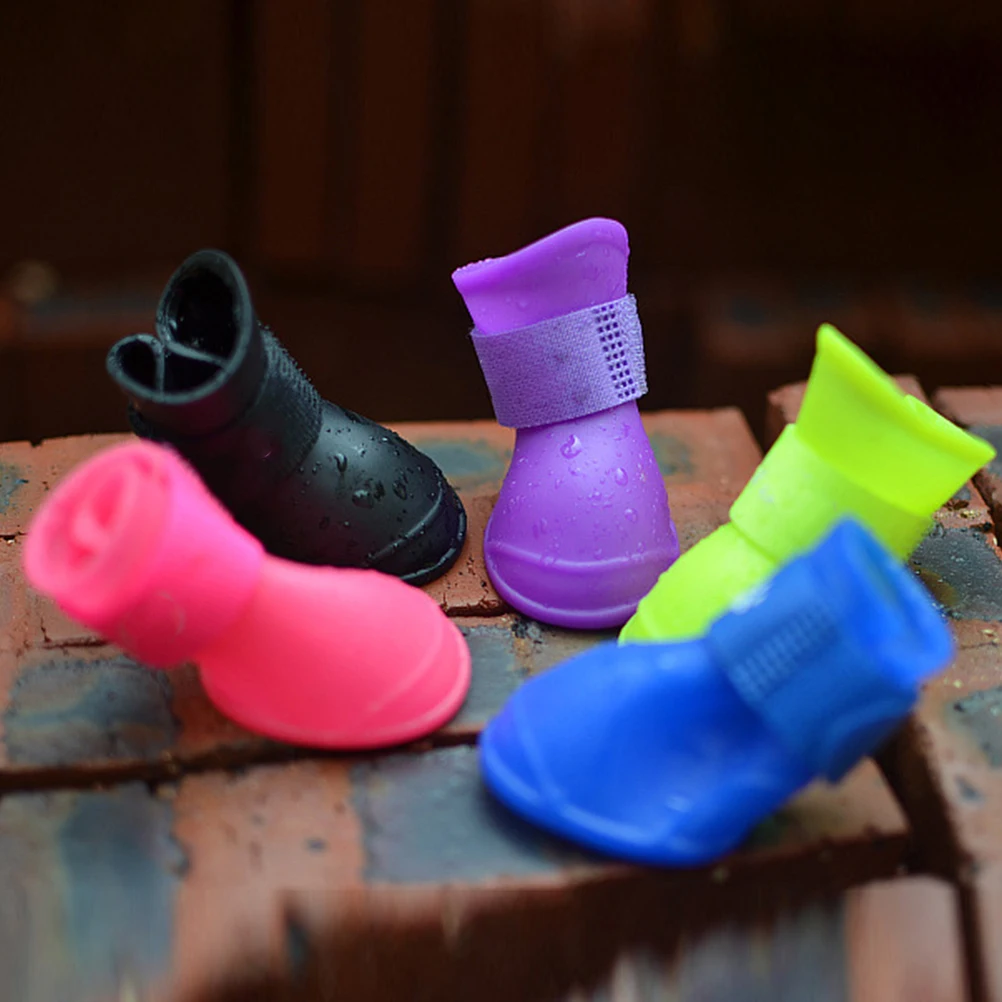 

Pet Anti-slip Rain Boots Dog Booties Waterproof Snow Puppy Shoes for Pets Small