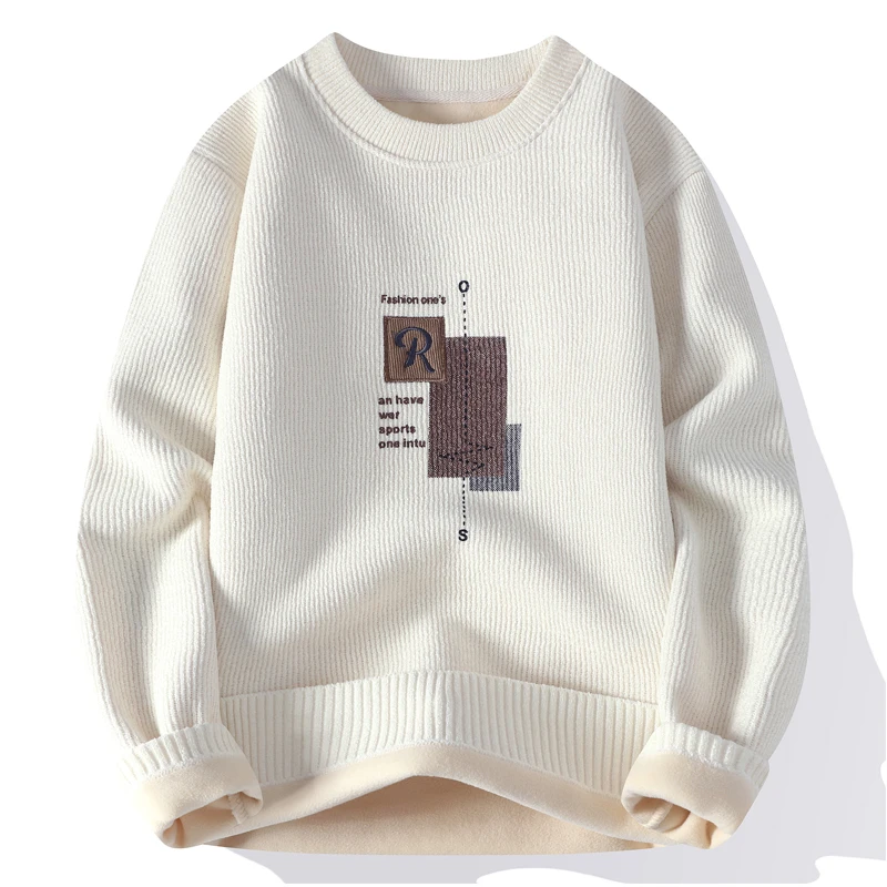 

Мужская утепленная флисовая толстовка с капюшоном, повседневная теплая базовая кофта в корейском стиле, осень-зима, новинка, 100% полиэстер