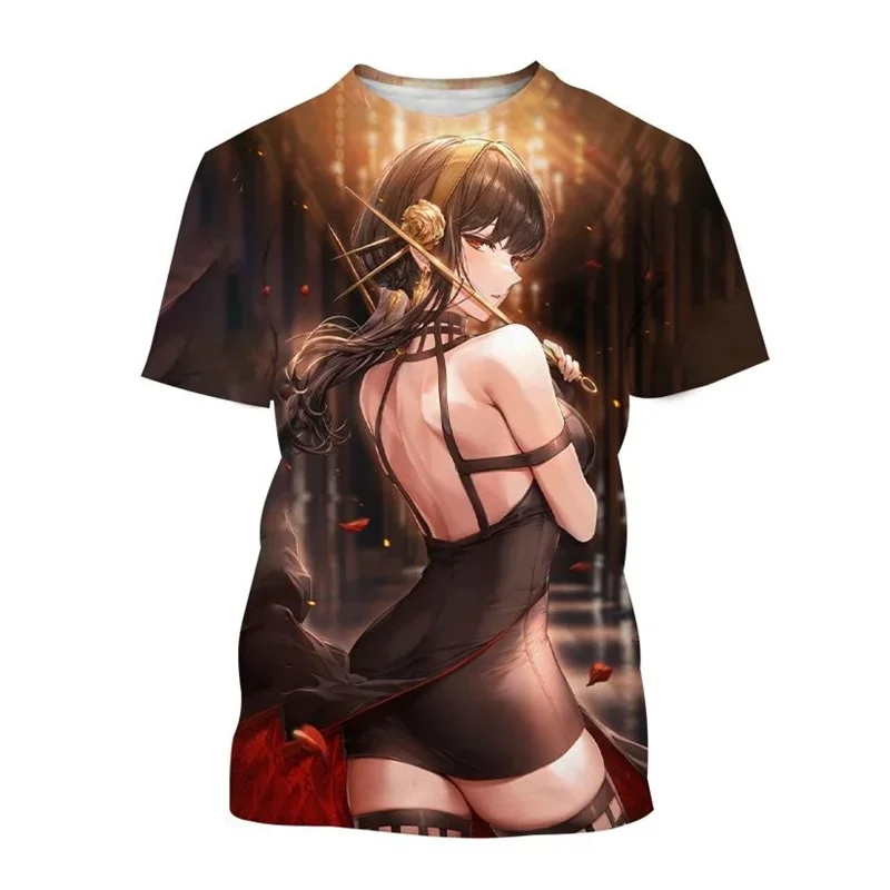 2024 Summer New Japanese Anime Spy X3D Printed Men\'s T-shirt Large Size Loose Comfortable Breathable Quick Drying Top 6xl