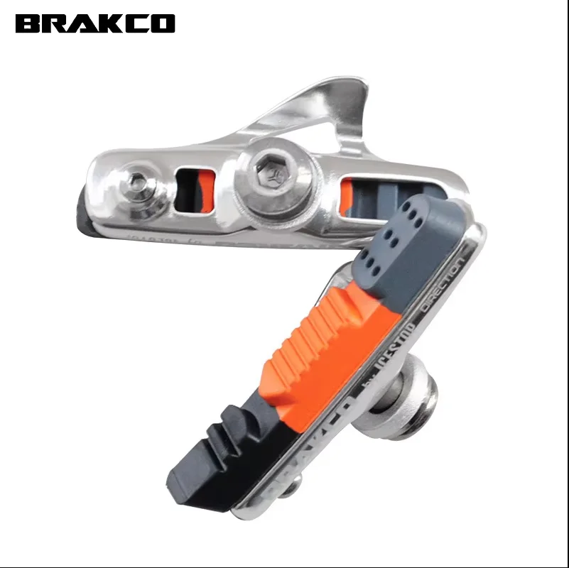 مسند فرامل مضاد للقفل للدراجة قابل للطي من Brompton ، حذاء خفيف الوزن بمشبك C ، خالٍ من الضوضاء ، زوج واحد