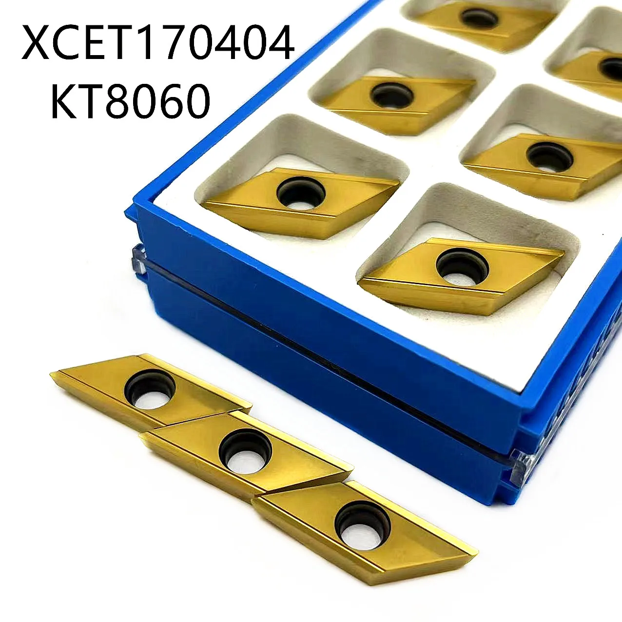 La lama di smussatura per utensili per tornitura in metallo duro XCET170404 KT8060 di alta qualità viene utilizzata per la macchina utensile per smussatura XCET170404