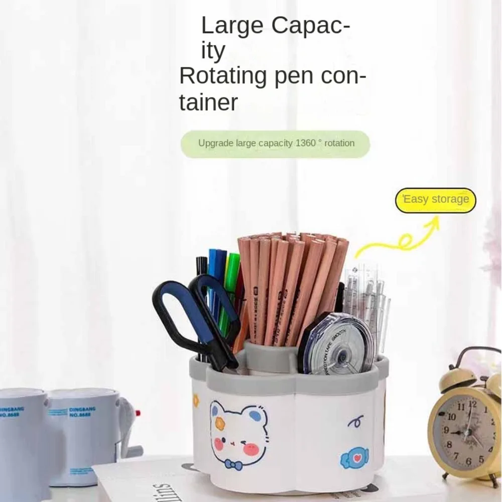 

Высококачественные вращающиеся держатели для ручек, милый ящик для хранения канцелярских принадлежностей из АБС-пластика, вращающийся держатель для ручек, настольный