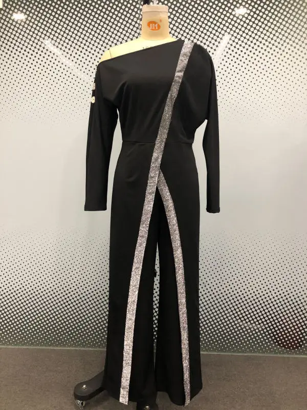 패셔너블 여성용 롱 점프수트 하이웨이스트 와이드 레그 팬츠 스트리트 스타일 캐주얼 바지 여름 세련된 디테일