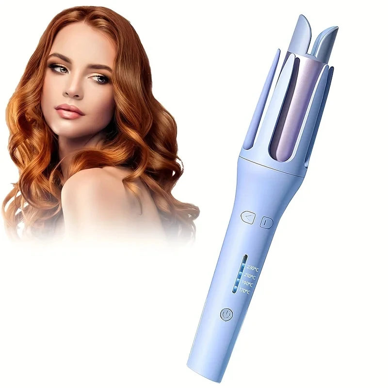 Negative Ion Ceramic 32MM Automatic Rotating Hair Curler, Intelligent Constant Temp Anti-Scald Curling Wand, No Damage Big Wave