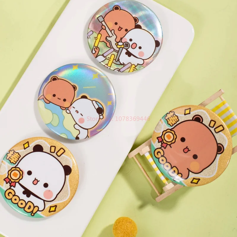 2025 New Original Panda Bubu And Yier Commemorative Badge Cute Pattern Bubu And Dudu Cartoon Panda Collect Brooch New Year Gift