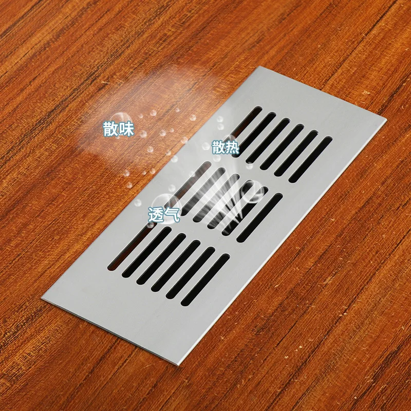 Grille d'aération rectangulaire pour garde-robe, couvercle de ventilation, pièces de meubles, 60mm