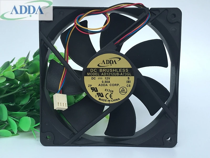 

Для ADDA AD1212UB-A73GL 12025 12V 0.50A 12 см 4 провода вентилятор для контроля температуры