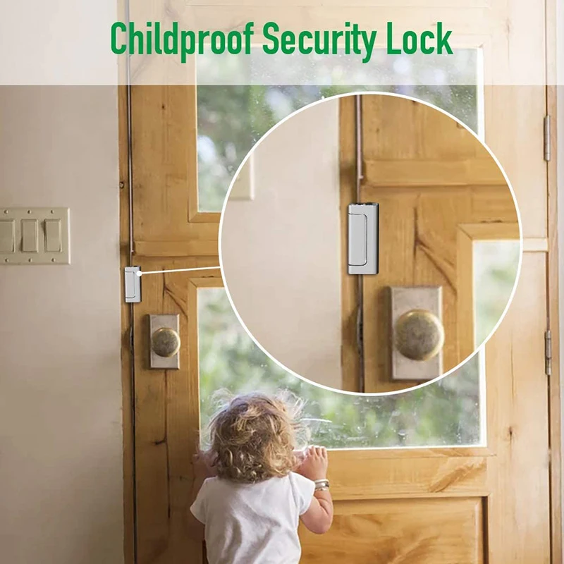 1pc Home Security Door Lock Childproof Door Reinforcement Lock with 3" Stop Withstand 800 lbs Upgrade Lock Defender Hardware