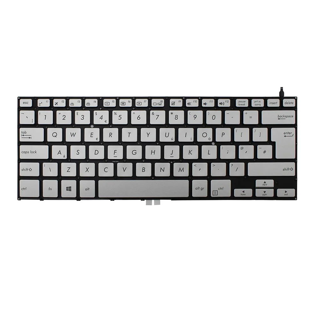 UK Backlit Laptop Keyboard For ASUS Q405UA TP461UA TP461UN UX460 UX460UA Silver