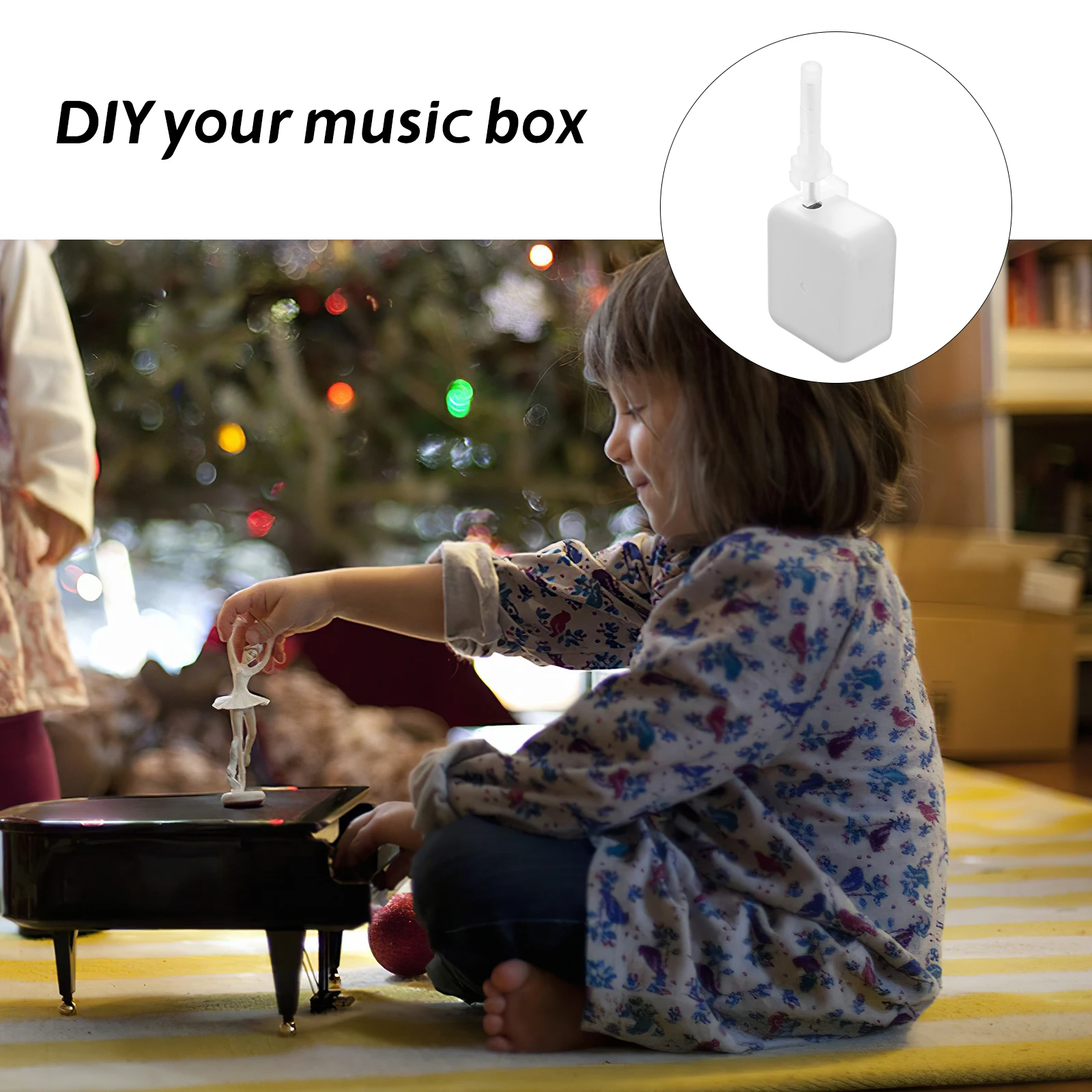 

Music Box Movement Musical Replacement Hand Crank Mechanism Diy Mini White Child