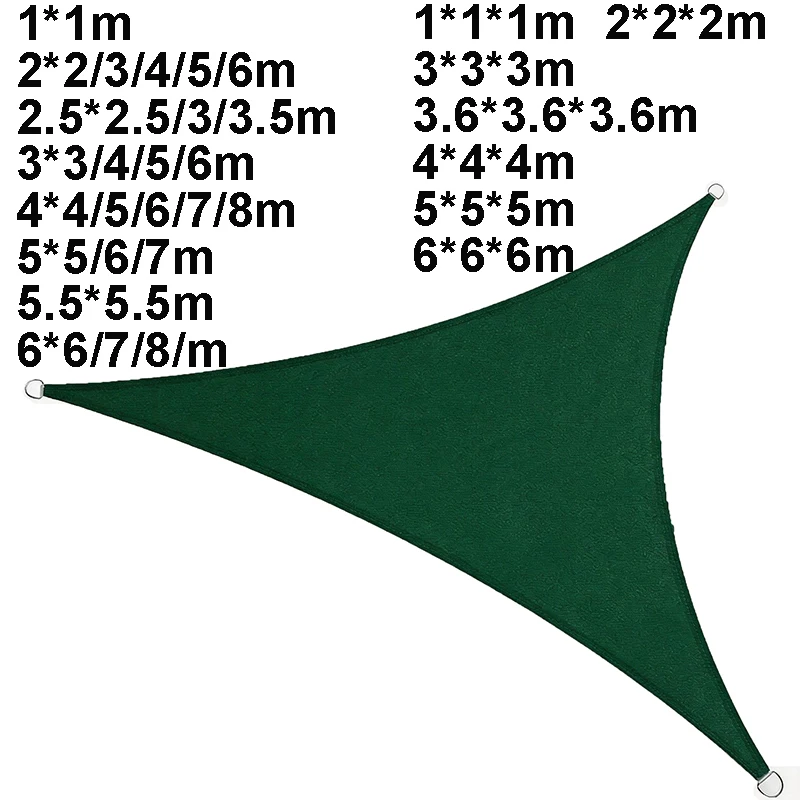 Large Sun Shelter Thicken Quadrilateral Sunshade Sail 4x4 6x6m Outdoor Yard Garden Balcony Camping Canopy Green Sun Shade Sail