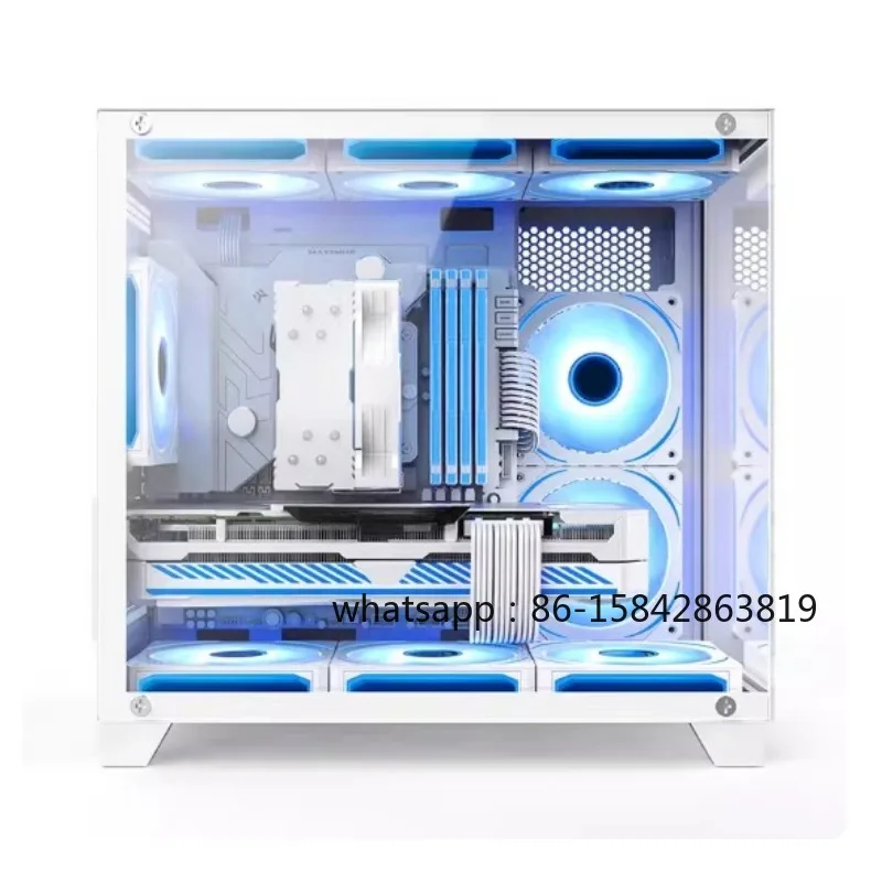S920 Blizzard No Pillar Panoramic View PC Case, Tempered Glass Desktop Computer Chassis