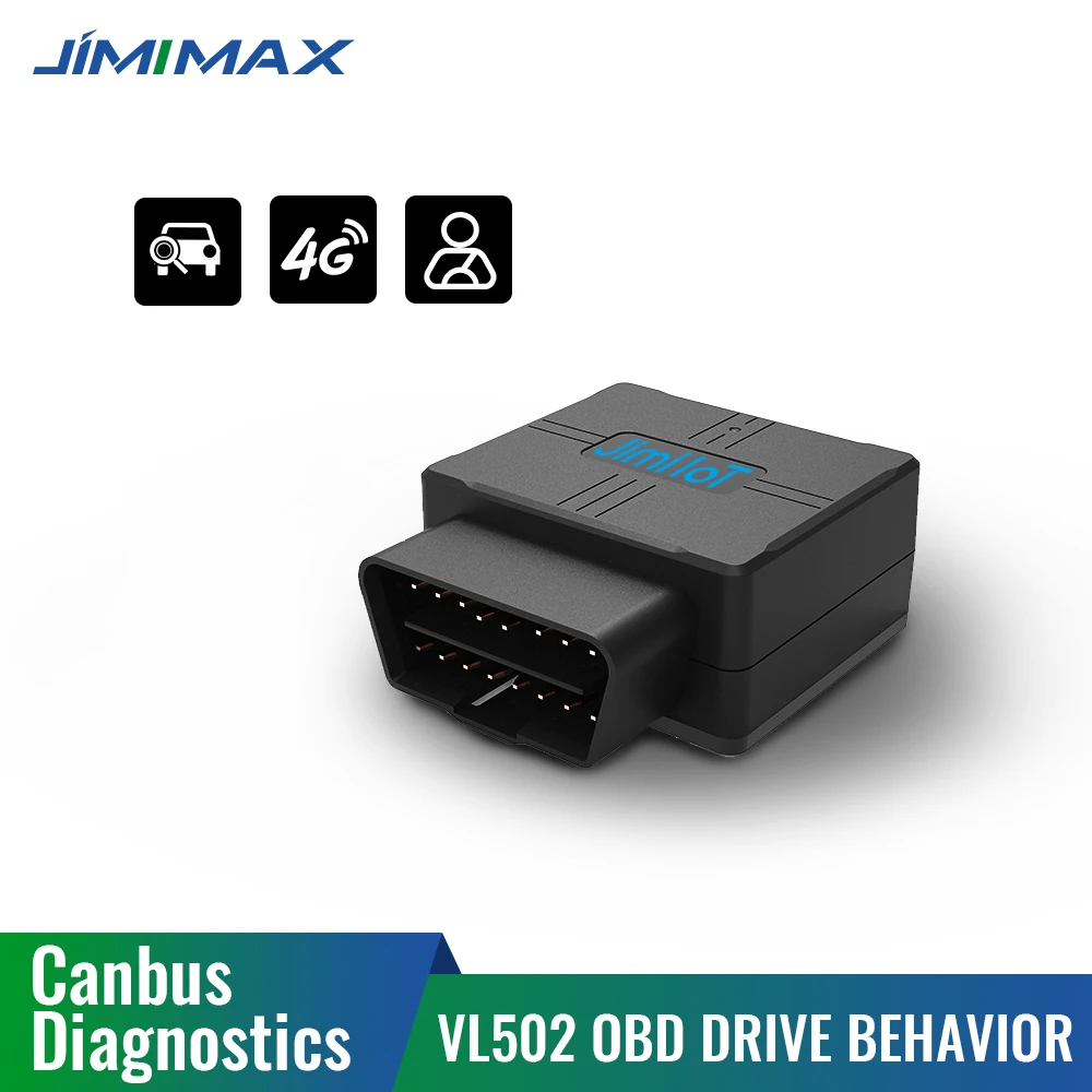 JIMIMAX VL502 obd2  Bluetooth GPS Tracker 4G Canbus Diagnostic OBD Tracking Plug & Play Alarm Locator Google Map APP Car Monitor