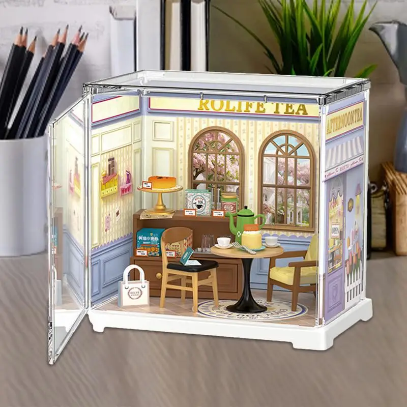 Mini casa de muñecas, Kits de construcción de modelos, juguete para el hogar, decoración creativa para habitación y dormitorio con muebles para cumpleaños