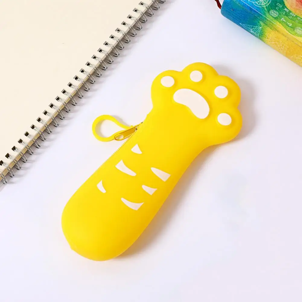 حقيبة قلم رصاص بمخلب قطة مع إغلاق بسحاب ، حامل قلم رصاص للطلاب ، مستلزمات العودة إلى المدرسة ، لطيفة